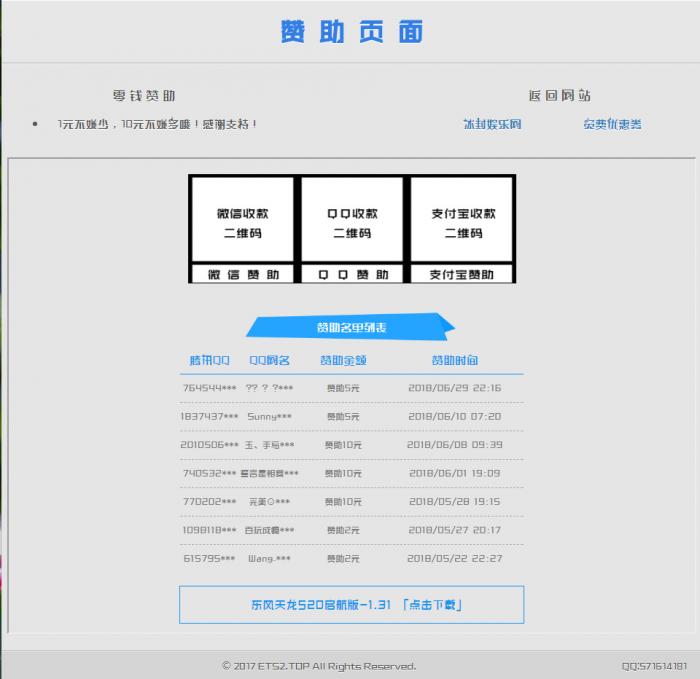 最新漂亮的赞助打赏单页HTML源码-创客资源网