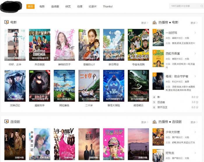 分享个苹果cmsv10自适应清新白橙模板源码-创客资源网