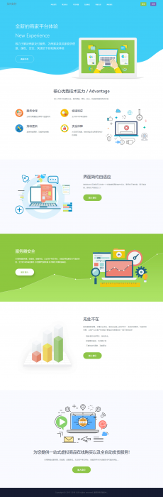 小清新艾K码易支付首页模板分享-创客资源网
