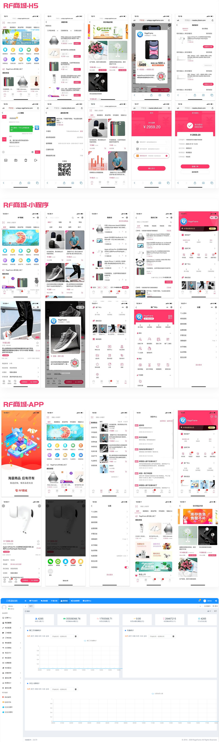 D1012【多端商城源码】全开源的基础商城销售功能的开源微商城-创客资源网